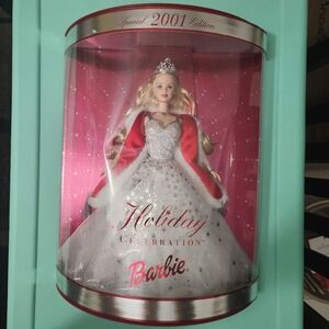 Barbie 2001 Edition in Red and White Gown
